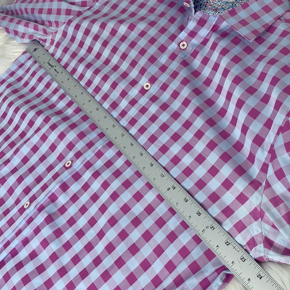Bugatchi Uomo Checkered Button Down Shirt Large - image 5